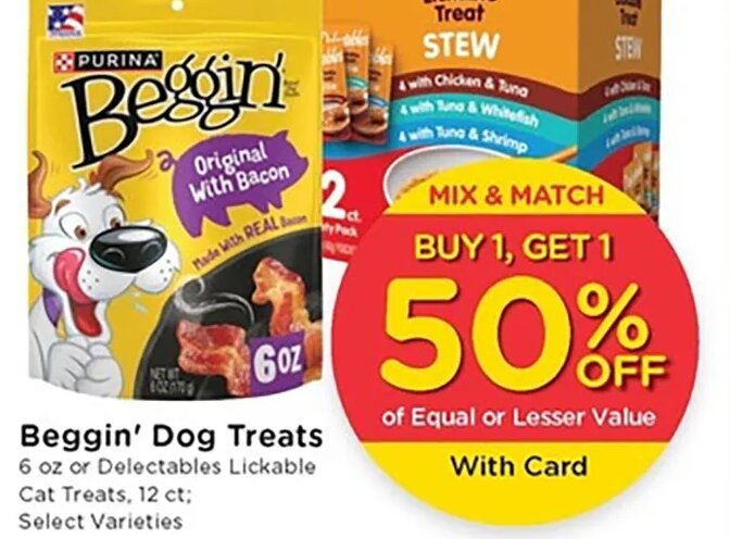 Purina Beggin' Dog Treats / Delectables Lickable Cat Treats