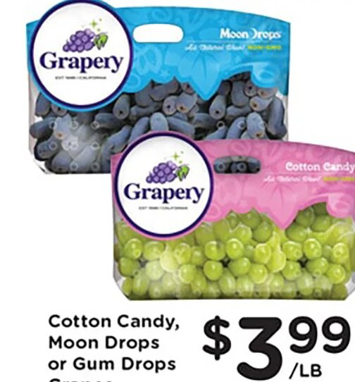 Cotton Candy, Moon Drops or Gum Drops Grapes at Kroger