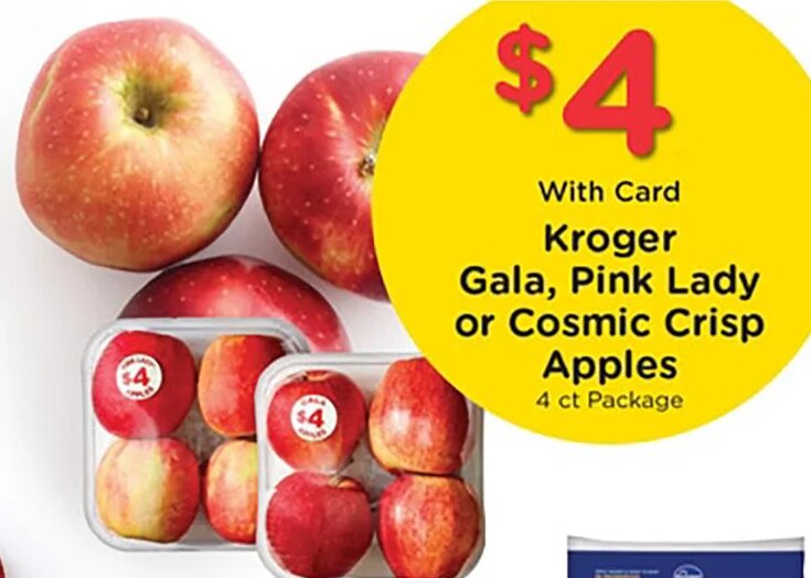 Kroger Gala, Pink Lady or Cosmic Crisp Apples