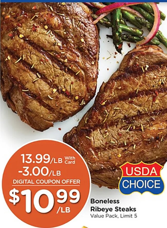 Boneless Ribeye Steaks