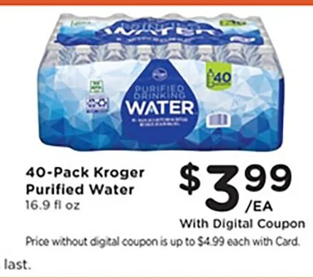 Kroger Purified Water