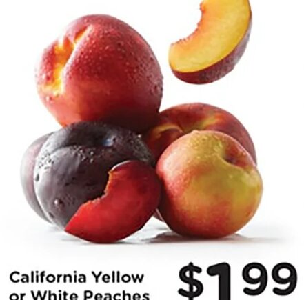 California Yellow or White Peaches or Nectarines