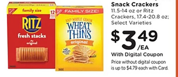 Nabisco Family Size Snack Crackers