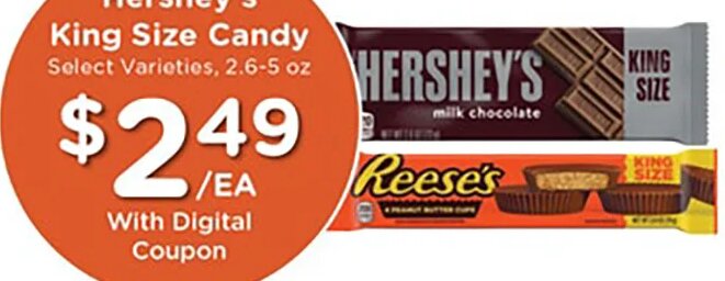 Hershey's King Size Candy at Kroger