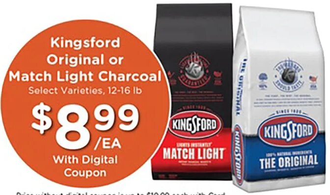 Kingsford Original or Match Light Charcoal