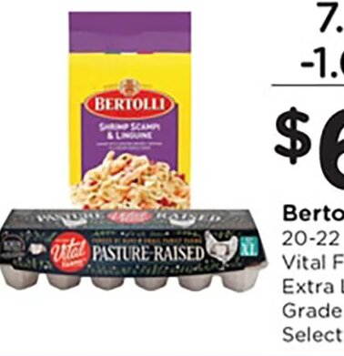 Bertolli Entrée or Vital Farms Eggs at Kroger