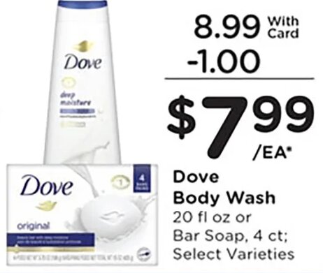 Dove Body Wash or Bar Soap