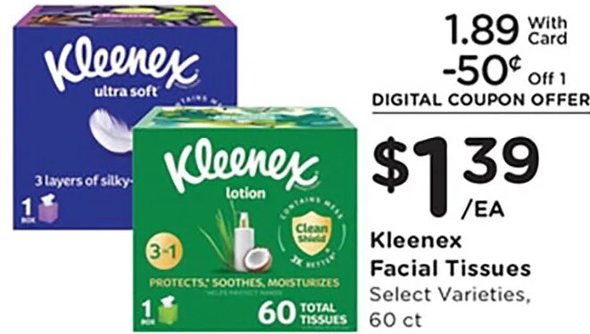 Kleenex Facial Tissues at Kroger