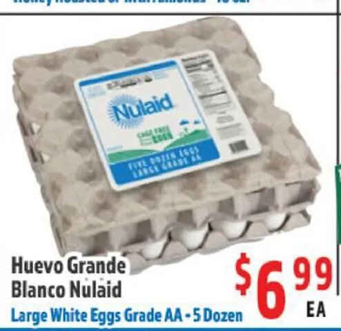 Huevo Grande Blanco Nulaid
