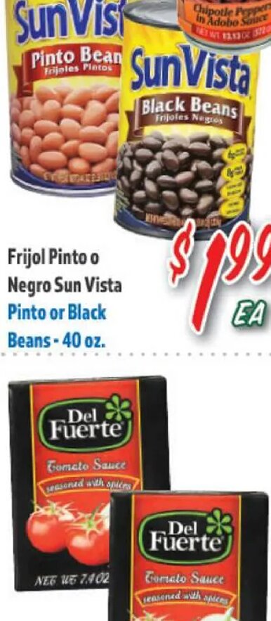 Sun Vista Pinto Bean or Black Beans