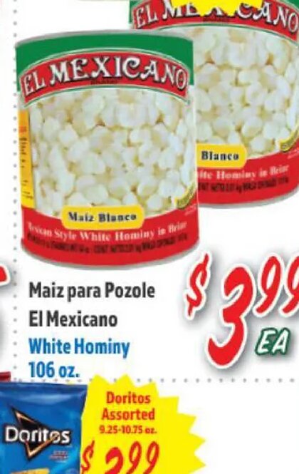El Mexicano White Hominy