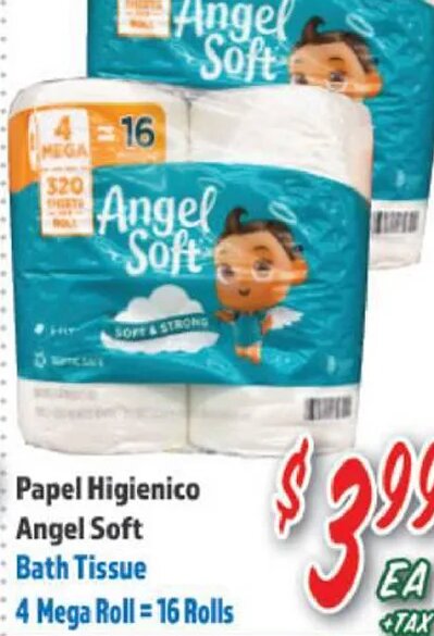 Angel Soft Bath Tissue at La Bonita
