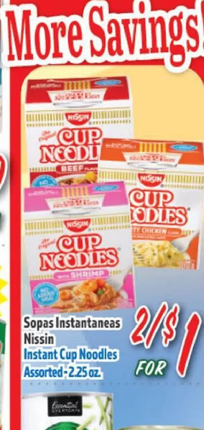 Nissin Cup Noodles at La Bonita