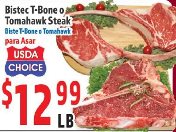 Bistec T-Bone o Tomahawk Steak
