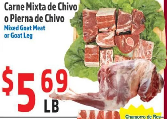 Carne Mixta de Chivo o Pierna de Chivo