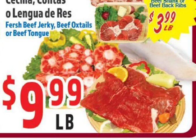 Cecina, Colitas o Lengua de Res