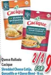 Cacique Shredded Cheese at La Bonita