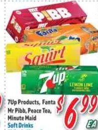 7Up Products, Fanta, Mr Pibb, Peace Tea, Minute Maid at La Bonita