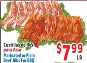 Costillas de Res para Asar at La Bonita