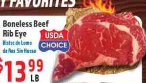 Boneless Beef Rib Eye at La Bonita