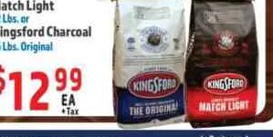 Match Light 12 Lbs. or Kingsford Charcoal 16 Lbs.