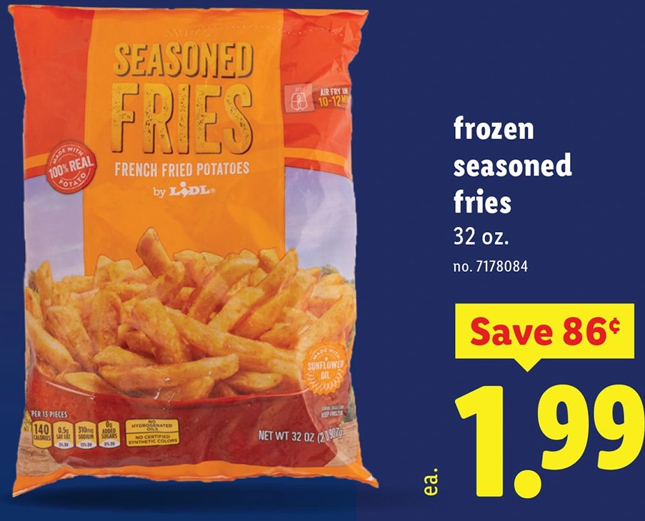 frozen seasoned fries