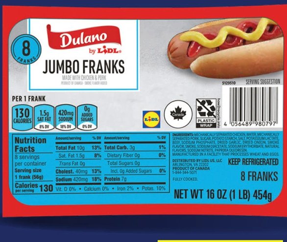 DULANO jumbo franks