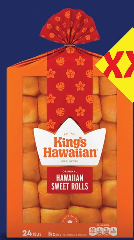 KING'S HAWAIIAN original Hawaiian sweet rolls, party pack