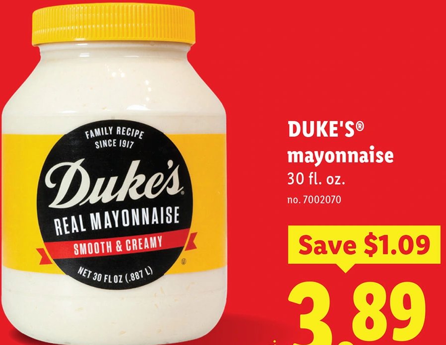 DUKE'S mayonnaise