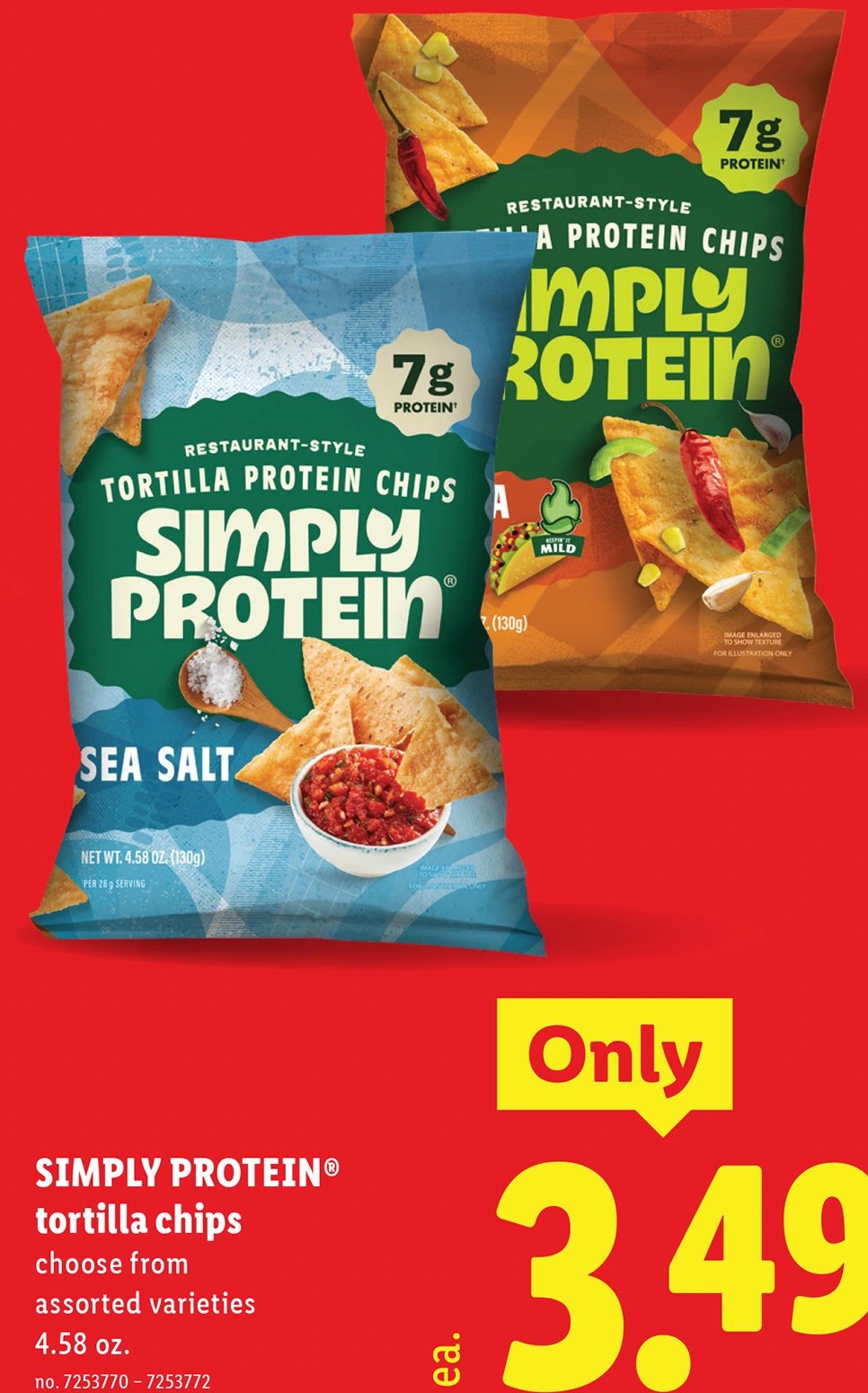 SIMPLY PROTEIN tortilla chips