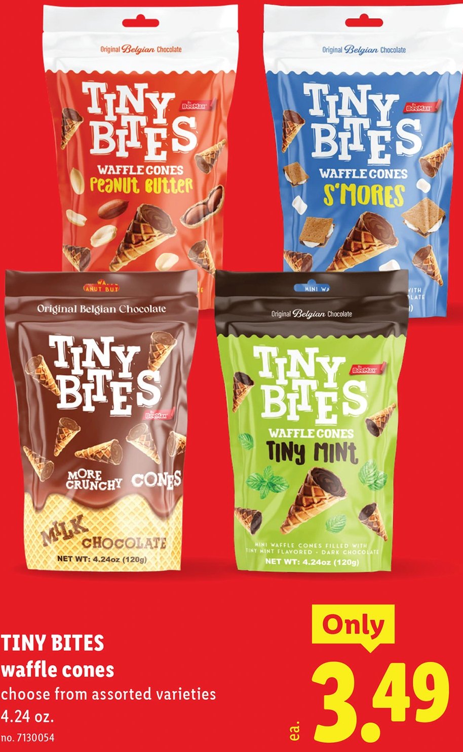 TINY BITES waffle cones