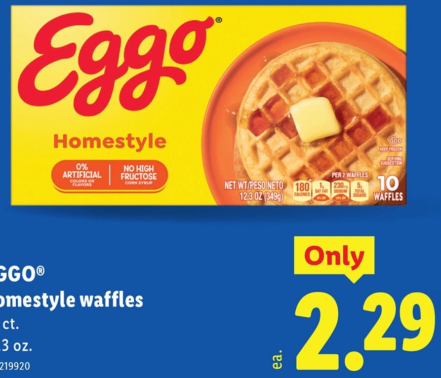 EGGO homestyle waffles at Lidl