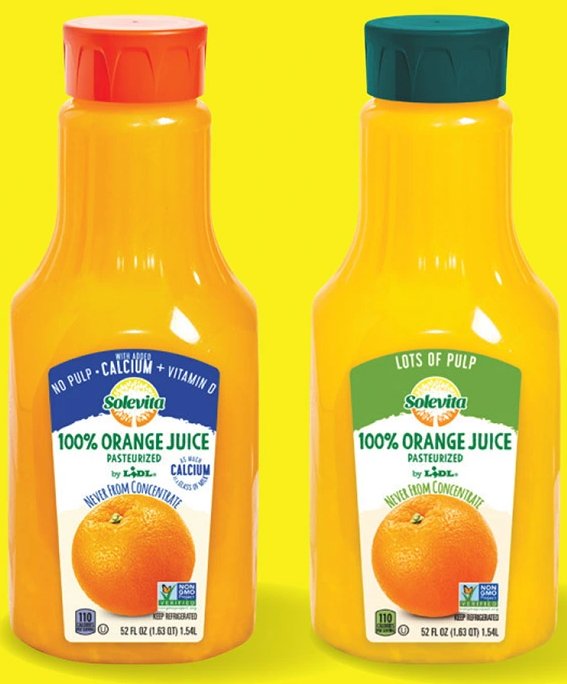 SOLEVITA 100% orange juice at Lidl