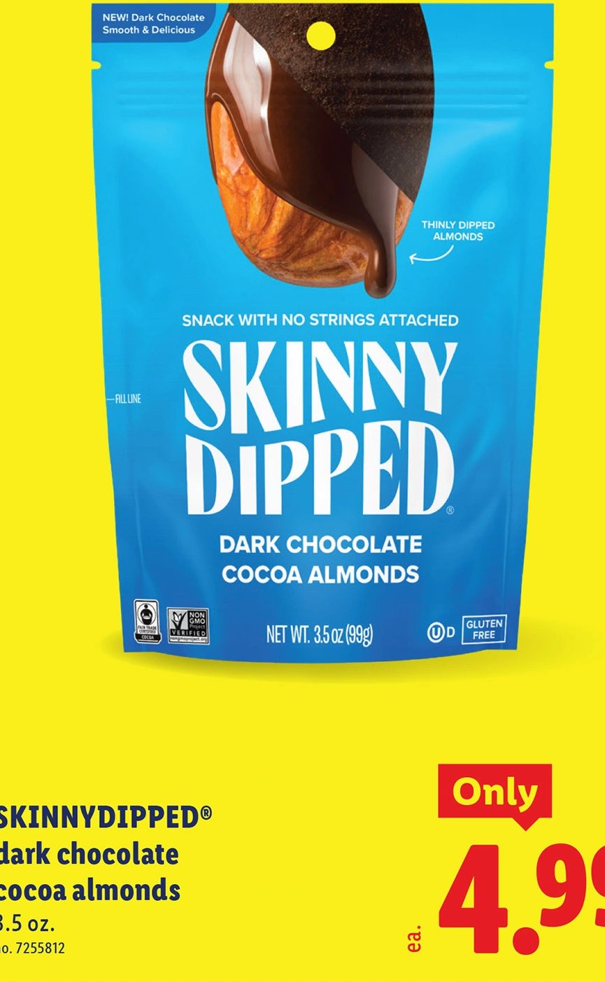 SKINNYDIPPED® dark chocolate cocoa almonds