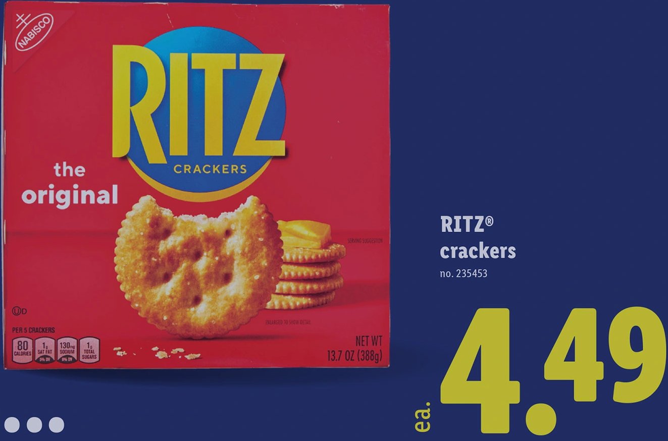 RITZ crackers at Lidl