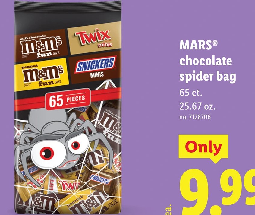 MARS® chocolate spider bag