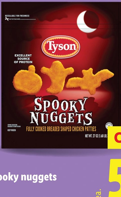 TYSON® frozen spooky nuggets at Lidl