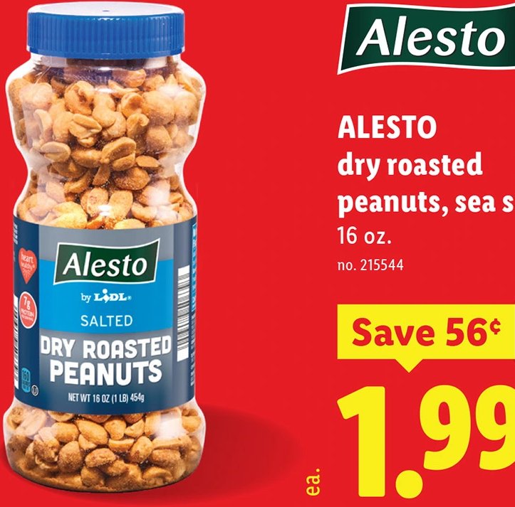 ALESTO dry roasted peanuts, sea salt
