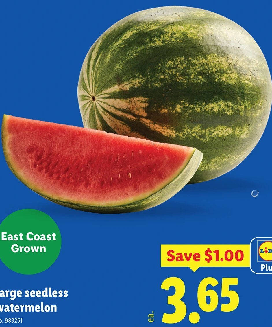 large seedless watermelon at Lidl