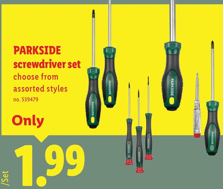 PARKSIDE screwdriver set
