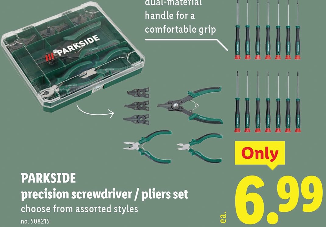 PARKSIDE precision screwdriver / pliers set