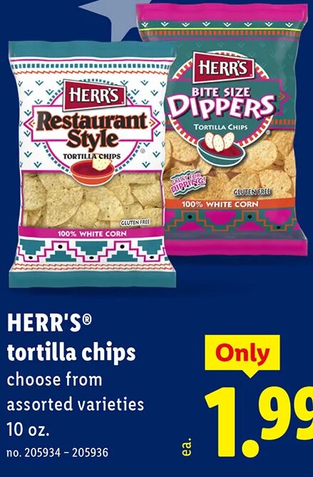 HERR'S tortilla chips