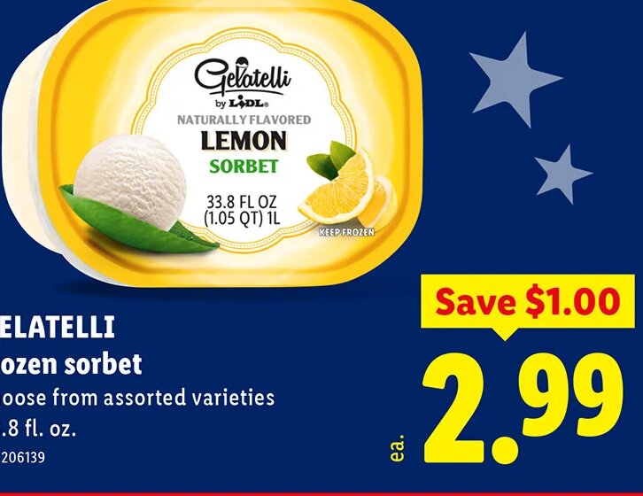 GELATELLI frozen sorbet