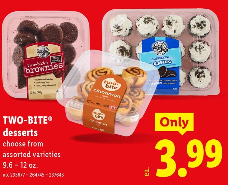 TWO-BITE® desserts
