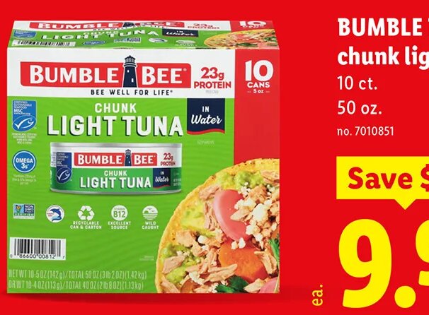 BUMBLE BEE chunk light tuna