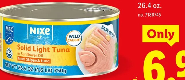 NIXE skipjack tuna in sunflower oil