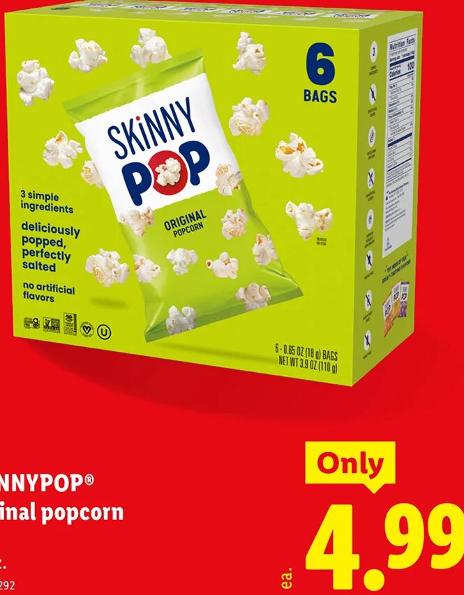 SKINNYPOP original popcorn at Lidl