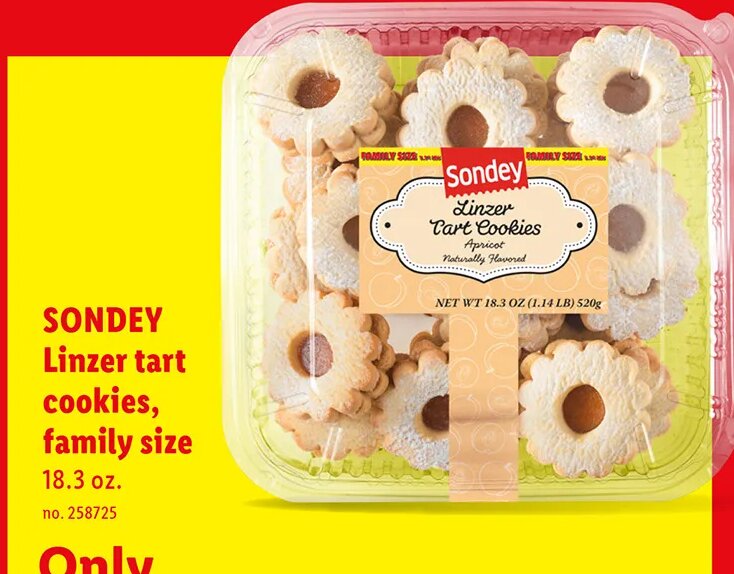 Sondey Linzer tart cookies at Lidl