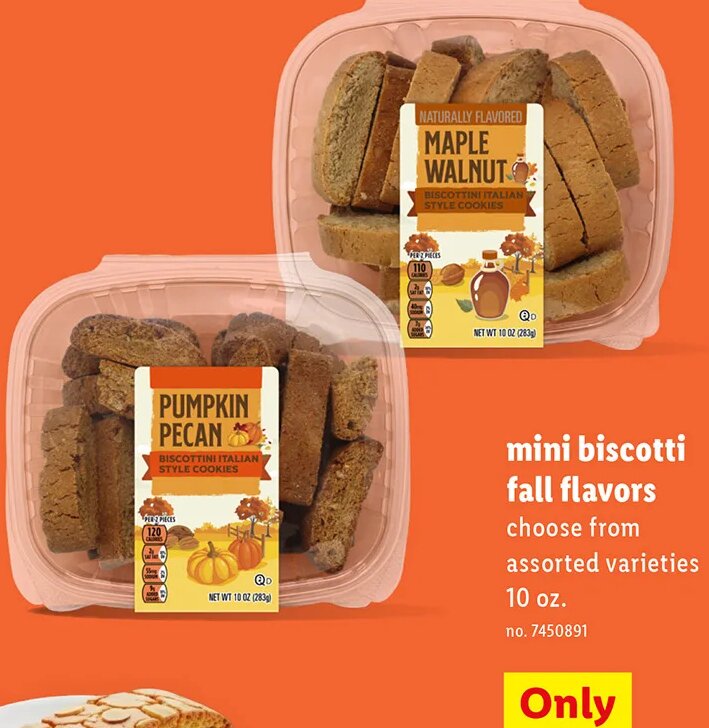 mini biscotti fall flavors