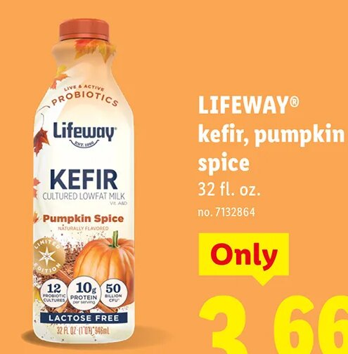 LIFEWAY kefir, pumpkin spice
